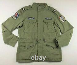 FLASH SALE! Polo Ralph Lauren Military Field Jacket M-65 US Army Patch Retro Men