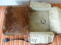 Fine 1929 Swiss Army Cowhide Leather Backpack Rucksack Military Fur TOP Vintage