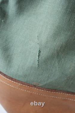 Fine Swiss Army Military Sea bag backpack Canvas Leather Seesack 1969 Vintage