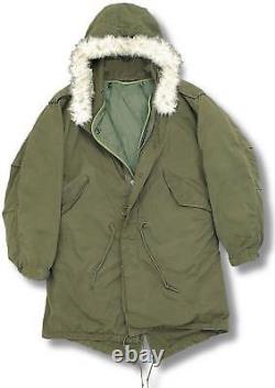 Fishtail Parka Army Genuine US M65 Original Winter Lined Hooded Long Coat Olive