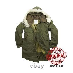Fishtail Parka Original US M65 Padded Hooded Army Military Issued Used Green