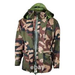 French Military Army Waterproof Trilaminate Jacket CCE Camo Hooded Rain Parka XL