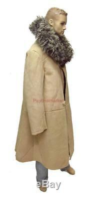 Fur TULUP Russian Army Soldier Guard Winter Bekesha Sheepskin Military Coat USSR