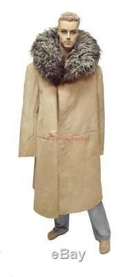 Fur TULUP Russian Army Soldier Guard Winter Bekesha Sheepskin Military Coat USSR