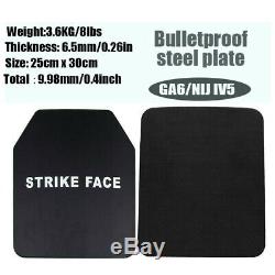 GA6 IV5 6.5mm Bulletproof Steel Plate Safety Anti Ballistic Armor Military Panel