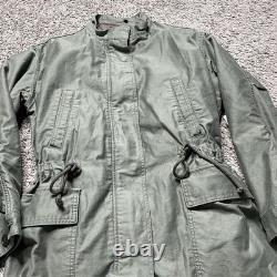 Gap Military Surplus Parka Coat Mens Small Army Green Zip Fleece Lined Coat NWT
