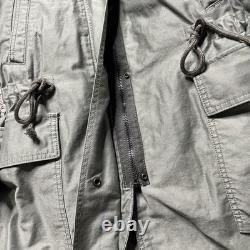 Gap Military Surplus Parka Coat Mens Small Army Green Zip Fleece Lined Coat NWT