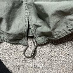 Gap Military Surplus Parka Coat Mens Small Army Green Zip Fleece Lined Coat NWT