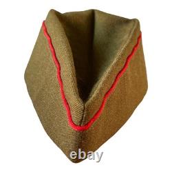 Garrison Side Cap Officer Jordanian Army Khaki Red Piping Hat Military Surplus