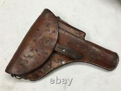Genuin Swiss Military Leather Pistol Holster to SIG 210 / P49 made in 1960