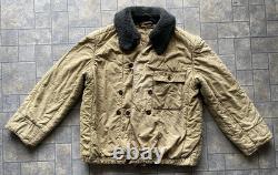 Genuine 1970s Hungarian Army Military Jacket Coat Collared Flight Liner Vintage