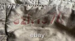 Genuine 1970s Hungarian Army Military Jacket Coat Collared Flight Liner Vintage