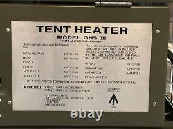 Genuine British Army Military Diesel Flue Tent Heater 5kwith15kw GHS 3 III
