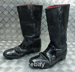 Genuine British Military Issued Officers Leather Calf Wellington Boots Resoled