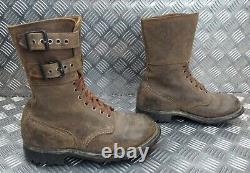 Genuine French Foreign Legion Brown Leather / Suede Army Boots Size EUR40 FB403