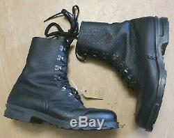 Genuine Norwegian Army Military Issue M77 Black Leather Combat Boots 45 EU/10 UK