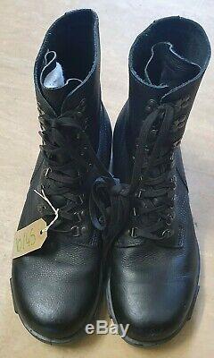 Genuine Norwegian Army Military Issue M77 Black Leather Combat Boots 45 EU/10 UK