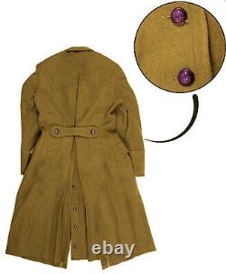 Genuine Romanian Army Wool Trench Coat Military Greatcoat Heavy Winter Overcoat