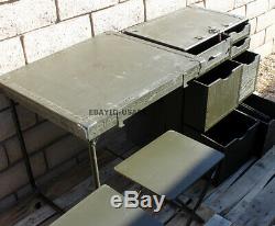 Genuine Us Military M1952 Wood Field Desk Usgi Usmc Army Gi Table Drawer Vintage