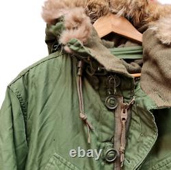 Genuine Vintage 1969 Retro Canadian Army Military ECWC Fur Hood Parka Jacket