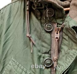 Genuine Vintage 1969 Retro Canadian Army Military ECWC Fur Hood Parka Jacket