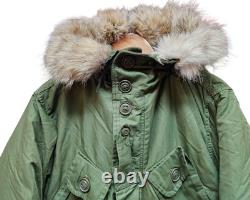 Genuine Vintage 1970 Retro Canadian Army Military ECWC Fur Hood Parka Size 1 #10
