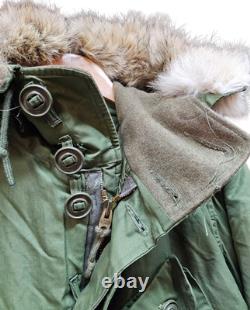 Genuine Vintage 1970 Retro Canadian Army Military ECWC Fur Hood Parka Size 1 #10