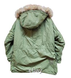 Genuine Vintage 1970 Retro Canadian Army Military ECWC Fur Hood Parka Size 1 #10