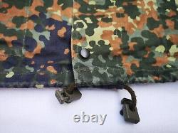 German Parka Original Army Military Hooded Jacket Field Flecktarn Camo Used