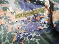 German Parka Original Army Military Hooded Jacket Field Flecktarn Camo Used