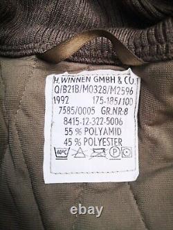 German Parka Original Army Military Hooded Jacket Field Flecktarn Camo Used