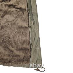 German Parka Original Army Surplus Military Winter Warm Fleece Hooded Coat Olive