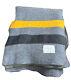 Gray Black Yellow Military Us Army Paul Dubin 100% Wool Blanket