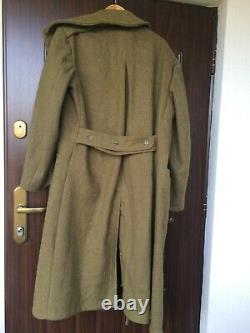 Greek Army 1955 Military Wool Coat Greatcoat British Wwii Type