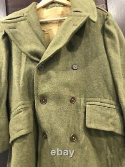 Greek Army 1955 Military Wool Coat Greatcoat British Wwii Type