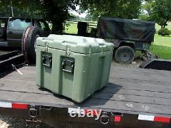 HARDIGG MILITARY STORAGE CONTAINER CASE BOX- 29x26x25 ARMY SURPLUS+WHEELS+HANDLE