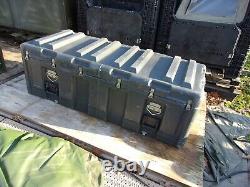 HARDIGG MILITARY SURPLUS STORAGE CONTAINER CASE TOOL BOX 64x27x22 ARMY -DAMAGED