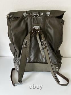Heavy-Duty Swiss Army Backpack 1973-LRG Vintage Rubberized Leather Military Bag
