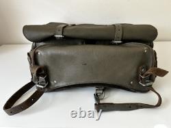 Heavy-Duty Swiss Army Backpack 1973-LRG Vintage Rubberized Leather Military Bag
