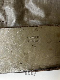 Heavy-Duty Swiss Army Backpack 1973-LRG Vintage Rubberized Leather Military Bag