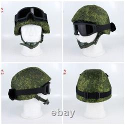 IN US! Replica Russian Army 6b26 Tactical Steel Helmet + Helmet Cover + Goggle