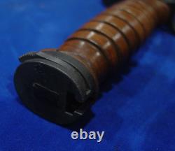 ITALIAN ARMY Leather Handle BM59 BAYONET with SCABBARD 1965 AEP Surplus Military