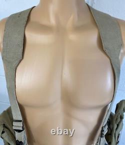 Israeli Military IDF Defence Force Desert Tan 1970's Fabric Webbing Rig System