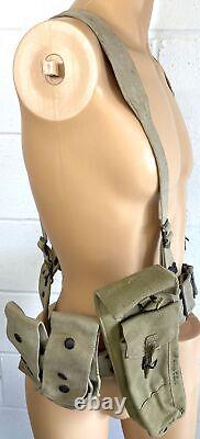 Israeli Military IDF Defence Force Desert Tan 1970's Fabric Webbing Rig System