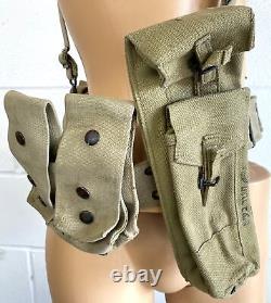 Israeli Military IDF Defence Force Desert Tan 1970's Fabric Webbing Rig System