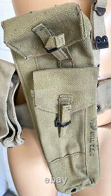 Israeli Military IDF Defence Force Desert Tan 1970's Fabric Webbing Rig System