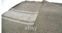 Italian Genuine Army Brown Wool Blanket 200x155 cm Vintage Military Surplus Used