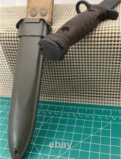 Italian Military Surplus M1 Carbine Bayonet & Scabbard 1960 AET