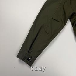 J Crew Garment Dyed Field Jacket Army Surplus Sateen Olive Green Vintage XL