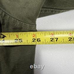 J Crew Garment Dyed Field Jacket Army Surplus Sateen Olive Green Vintage XL